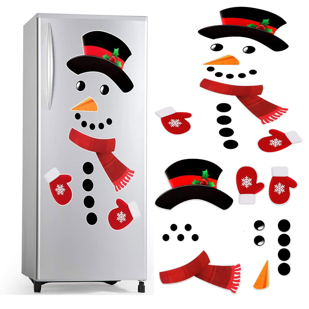 Creatice Garage Door Snowman Stickers for Large Space