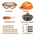 thumbnail image 2 of Kids Tool Sets, Electric Toy Drill & Helmet, Goggles, Mask, Construction Tools Play Set, Pretend Play Toys, Birthday Gifts for Boys & Girls Age 3 4 5+, 2 of 5