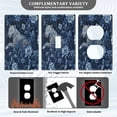 thumbnail image 5 of Switch Panel Switch Decoration 2.76x4.53x0.28 Inches Unused Outlet Cover Switch Plate Wall Plates Living Room Kitchen Bedroom Study Switches Dark Blue Flowers and Leopards, 5 of 8