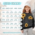 thumbnail image 7 of Xoenoiee Sunflower Leopard Print Girls Casual Pullover Top, Oversized Crewneck Sweatshirt with Side Slit, Long Sleeve Tunic Sweater Fall Outfits, 7-8 Years, 7 of 7