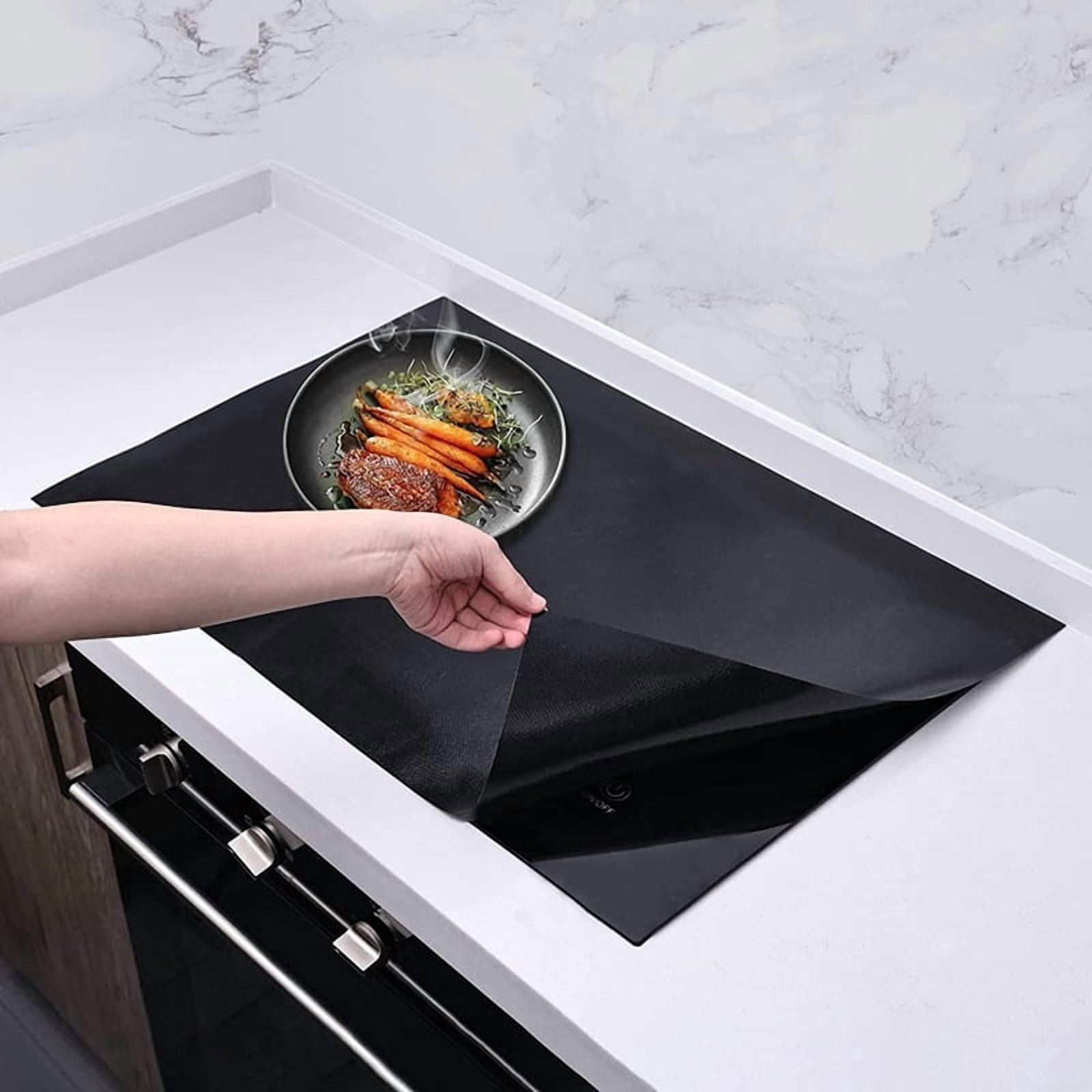2X Large Induction Cooktop Protector Mat 21.2x35.4Inch,Electric Stove Burner Covers Antiscratch As Glass Top Stove Cover