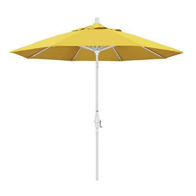 California Umbrella GSCU908170-F25 Parasol de Marché en Aluminium de 9 Pi avec Inclinaison à Col - Blanc Mat-Oléfine-Citron