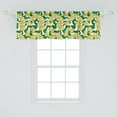 thumbnail image 2 of Ambesonne Mint Window Valance, Modern Summer Lemon and Leaves, 42" x 18", Green Yellow and White, 2 of 3