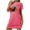 Hot Pink, variant on Tnhcen Women's Plus Size Summer Sleepwear – Round Neck Short Sleeve Cute Print Soft 95% Polyester 5% Spandex S-2XL for Sleeping/Relaxing