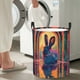 thumbnail image 5 of Balery Neon Rabbit In Archway Cesta de ropa redonda con asas, impermeable, independiente, para ropa, juguetes, dormitorio y familia-Small, 5 of 6