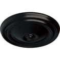 thumbnail image 3 of Ekena Millwork 12"OD x 1 3/4"P Reece Ceiling Medallion (Fits Canopies up to 2 3/8"), Hand-Painted Jet Black, 3 of 6