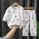 thumbnail image 3 of Odeerbi 1-6 Años Niños Niñas Pijamas de Algodón de Verano de Manga Corta Pantalones Suaves Impresos Ropa de Dormir Transpirable Conjunto de Pijama de Dos Piezas, 3 of 3