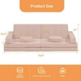 thumbnail image 7 of Kids Couch, Linor 10 Pcs Toddler Couch, Baby Kids Sofa Couch for Bedroom & Playroom, over 10 Combinations Creative Modular Sofa for Kids, Creative Sofa for Imaginative Kids (Pink), 7 of 7