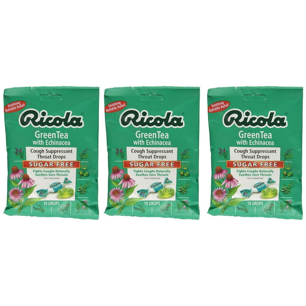 24 PACKS Ricola Echinacea Green Tea Lozenges 19 Count