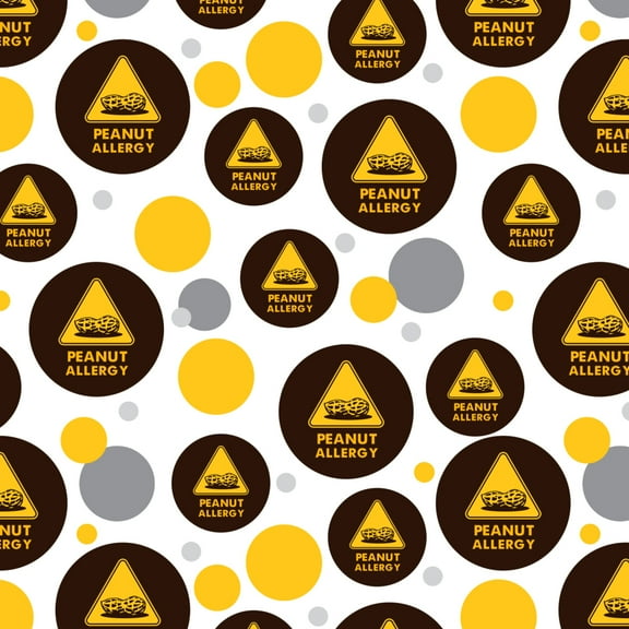 Peanut Allergy Yellow Warning Sign Premium Gift Wrap Wrapping Paper Roll