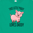 thumbnail image 4 of Inktastic This Little Piggy Loves Daddy Cute Boys or Girls Baby T-Shirt, 4 of 5