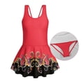 thumbnail image 6 of Uourmeti Girls' Floral Octopus Tentacle Scroll Skirted One-Piece Swimsuit - Quick Dry, Stretchy Swim Dress for Beach & Pool Vacations, 6 of 8