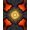 Orange Red Yellow, Pattern 4, variant on ODIKA Volcano Spiral Deep Geometric Swirl Contemporary Pile Volcanic for Dorm Room, Small Living Apartment, Stain Resistant Low Profile