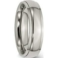 thumbnail image 4 of Titanium Polished 6mm Ridged Edge Band (Size 12.5) Made In China tb23-12.5, 4 of 5