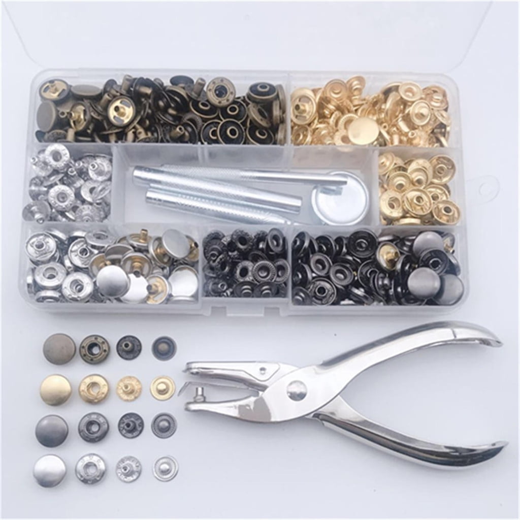 Metal Snaps Button with Punch Tools for Sewing1eatherCraft Jackets Clothing