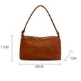 thumbnail image 3 of Daolelai Handbag New Suede Bag Women's Niche Retro Texture One-Shoulder Underarm Bag Simple Handheld Small Square Bag, 3 of 8