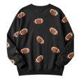 thumbnail image 5 of JIAYUE Women's Crew Neck Sweatshirt Football All‑Over Print Long Sleeve Pullover Sweatshirts for Vacation Trip, 5 of 5