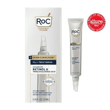 RoC Derm Correxion Fill   Treat Retinol & Hyaluronic Acid Serum, All Skin Types, 0.34 fl oz