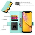 thumbnail image 6 of Allytechgroup for Apple iPhone XR Case Wallet, Retro PU Leather Slim Fit Business Style Magnetic Closure Cards Slots RFID Blocking Phone Case for Women Men, Mint, 6 of 6