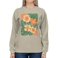 thumbnail image 2 of Tropical Floral Art Women's Sweatshirt, 2 of 3