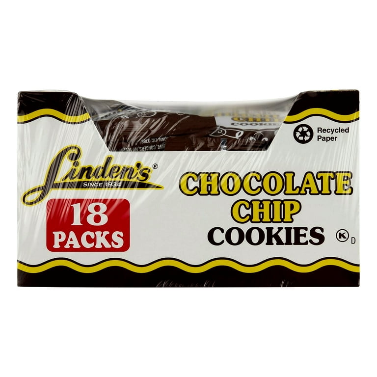 Linden's Chocolate Chip Cookies - 18 Packs of 3 Cookies - Walmart.com