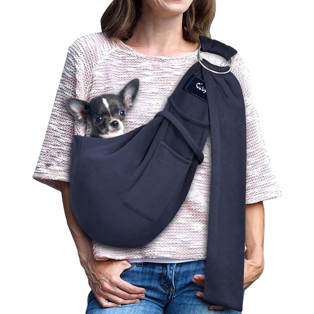 CUBY Portabebés para perros y gatos – Bolsa reversible para mascotas con manos libres – Bolsa suave y diseño de bolso – Adecuado para cachorros, perros pequeños y gatos al aire libre