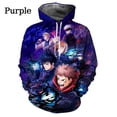 thumbnail image 3 of Sudadera con capucha con estampado 3D de Jujutsu Kaisen Gojo Satoru, pulóver neutro de talla grande para hombres y mujeres, top de moda urbana para niños, 3 of 5