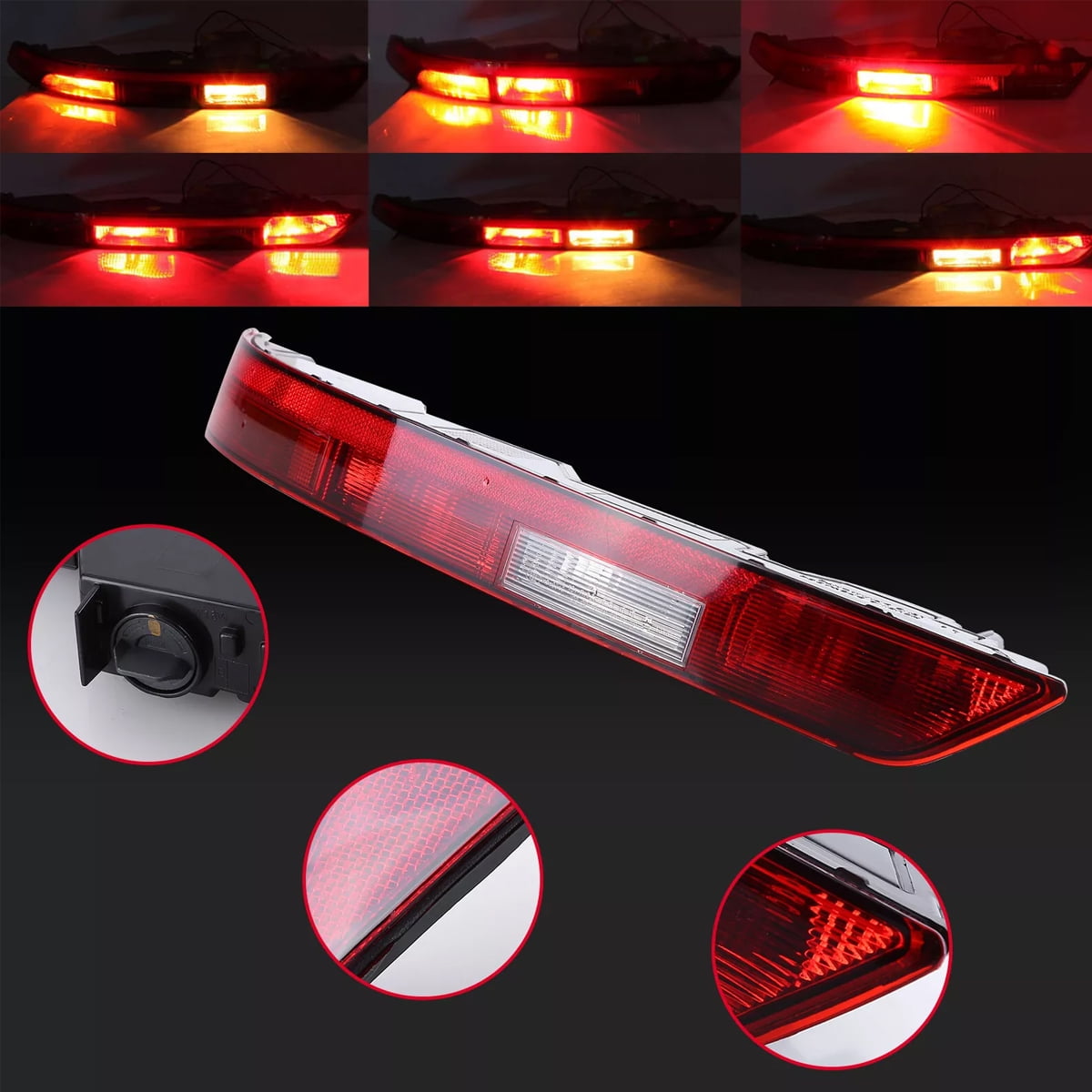 Rear Bumper Light Compatible with 2018 2019 2020 2021 2022 2023 Audi Q5 Rear Bumper Reflector Lower Tail Light Replaces 80A945070A Right Passenger Side