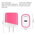 thumbnail image 5 of USB C Charger,AILKIN 2PACK Charging Block Type C with 2PACK Type C Cables 6ft 20W PD Type C Charger 6ft USB C Block Plug Fast Android Phone Charger Block with Usb C Charging Cable 6ft,Rose, 5 of 10