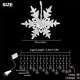 thumbnail image 5 of 11.5ft 96 LED Snowflake Curtain String Lights 8 Modes Flashing Lights Christmas Tree Lights Waterproof Holiday Party Connectable Fairy Light, 5 of 7