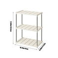 thumbnail image 5 of Plastic Storage Shelves,Plastic Shelving,Plastic Shelves,Storage Shelf,Fixed Height Solid Light Duty Storage Shelves Organizer System for Home(Beige 3Shelf 16.14x8.46x21.06 in)from ANMUYUM, 5 of 6