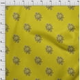 thumbnail image 3 of oneOone Georgette Viscose Yellow Fabric Leaves & Floral Block Diy Clothing Quilting Fabric Print Fabric By Yard 42 Inch Wide, 3 of 4
