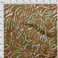 thumbnail image 4 of oneOone Cotton Poplin Brown Fabric Tropical Monstera Leaves Dress Material Fabric Print Fabric By The Yard 42 Inch Wide, 4 of 4