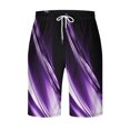 thumbnail image 4 of JIUKU Plus Size Mens Shorts Casual Drawstring Summer Beach Shorts High Waisted Gradient Color Lounge Shorts, 4 of 4