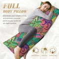 thumbnail image 5 of Lsque Colorful Dinosaur Body Pillow Case Cover,Ultra-Soft Microfiber Bed Pillow Cases 20x54 inches,Elegant Bedding,Breathable Durable Pillow Cover with Envelope Closure, 5 of 8