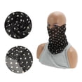thumbnail image 4 of Ofertas Únicas 1 Pc Gaiter de Cuello con Lunares Máscara Bufanda Bandana Negra, 4 of 5