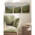 thumbnail image 7 of Drsoum Vintage Wall Art Mountain Range Valley River Landscape Painting Retro Meadow Scenery Farmhouse Living Room Decor 12x16in3pcs Brown Framed, 7 of 7