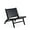 Black, variant on Manhattan Comfort Maintenon Wood Leatherette Accent Chair in Black