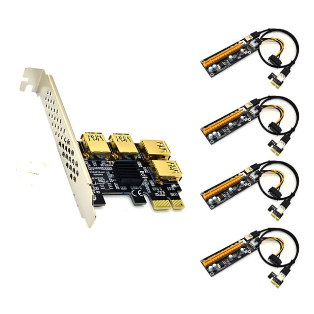 Sidaley PCI-E 1 a 4 PCI-E Exender Card Tarjeta alimentada por USB Mini computadora portátil para el hogar Adaptador de PC de escritorio Cables de computadora Tipo 11 NO10
