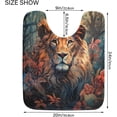 thumbnail image 6 of Dreamtimes Bathroom Rug Set 2 Pieces Lion Flower Soft and Absorbent Bathroom Floor Mat Non Slip Commode Contour Rug Plush Bath Mat Set, Machine Washable and Easier to Dry, 6 of 7