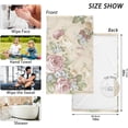 thumbnail image 2 of Flowers Pattern Towels 2 Piece Cotton Hand Towels, Ultra Soft and Highly Absorbent,Decorative Fingertip Face Towel for Bathroom Hotel, Gym and Spa 28 X 16 Inches, 2 of 7
