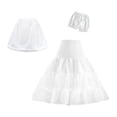 thumbnail image 2 of Conjunto de enagua corta para niñas, estilo retro decorativo, falda crinolina blanca preciosa 60 centímetros, 2 of 9