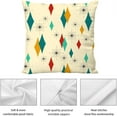 thumbnail image 5 of Mid Century Fifties Modern Pillow Cover Set of 4 18x18 Inch Retro Decorative Throw Pillow for Couch Sofa Bedroom Living Room Decor Yellow Vintage Cushion Covers Bring Back Classic Elegance, 5 of 6