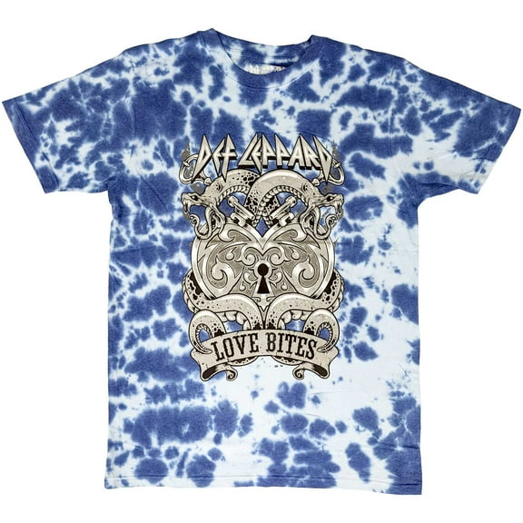 Def Leppard Unisex T-Shirt Love Bites (Wash Collection) (Large)