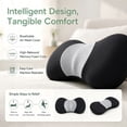 thumbnail image 2 of Memory Foam Lumbar Support Pillow, Ergonomic Lower Back Cushion for Back, 2 of 7