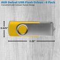 thumbnail image 5 of 6 Swivel USB Flash Drives Pack, 8GB - Pocket size, Long Data Retention - Yellow, 5 of 5