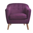 thumbnail image 1 of Nathaniel Home Chaise de baignoire Jason en tissu violet, 1 of 5