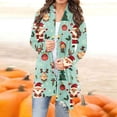 thumbnail image 1 of LOVZFMLL Cardigan pour Femmes Manches Longues Mode Décontractée Blouse Imprimée de Noël, 1 of 6