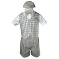 thumbnail image 3 of Baby Boy Toddler Formal Silver Vest Gray Shorts Suit Extra Bow Tie 7pc Set S-4T, 3 of 5
