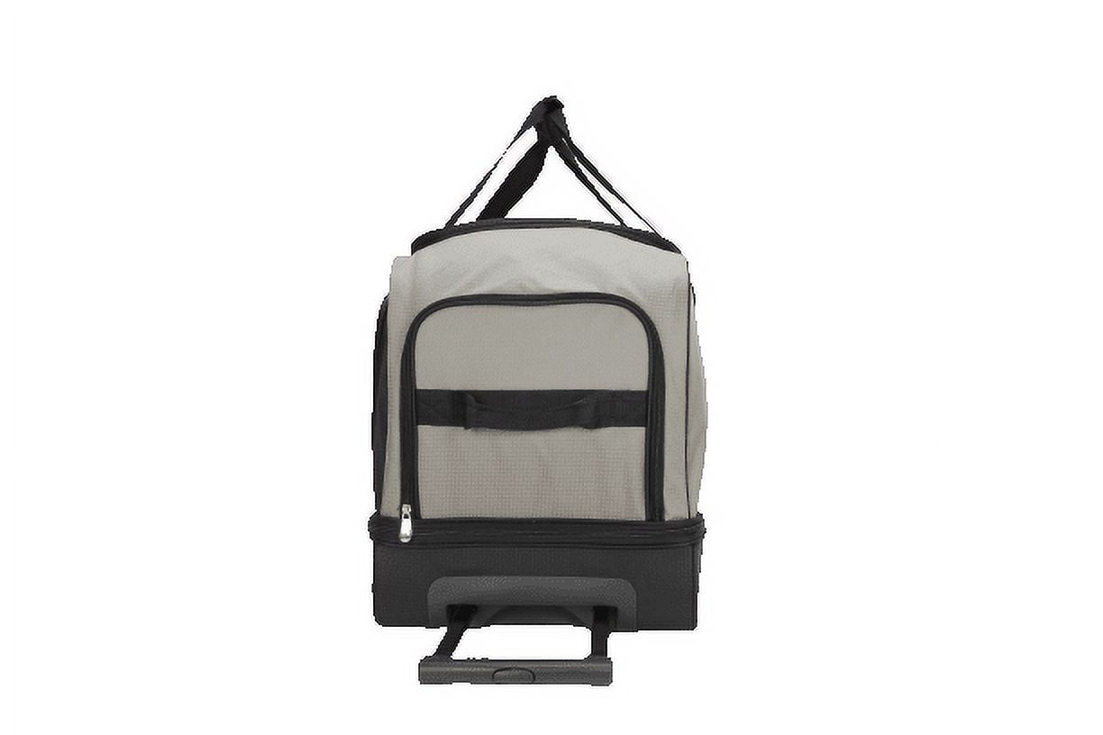 Protege 30 in Drop-Bottom Weekender Duffel Bag for Travel, Gray